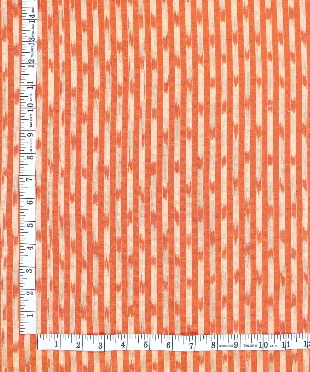 0.5m Handwoven Orange Pochampally Cotton Fabric