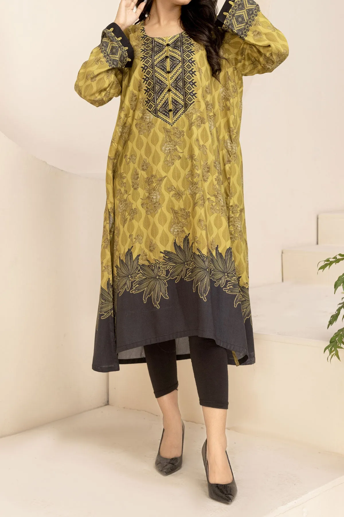 1PIECE DIGITAL PRINT LINEN KURTA  |  DPLK-80