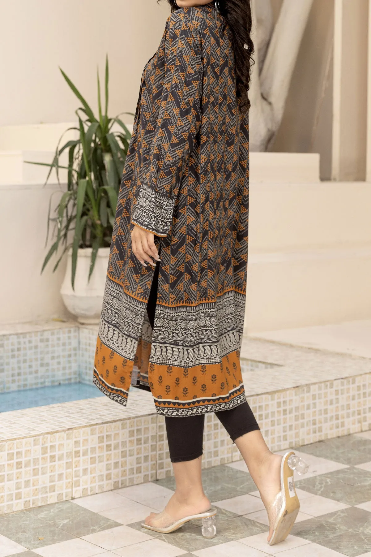 1PIECE DIGITAL PRINT LINEN KURTA  |  DPLK-87