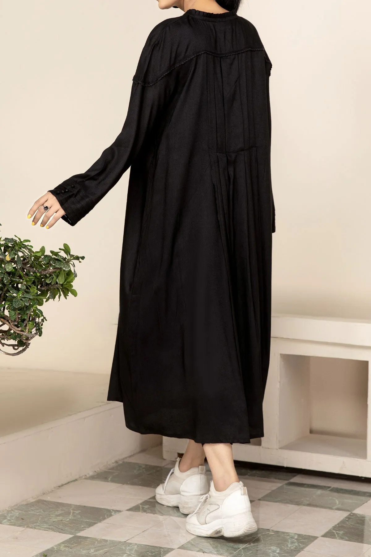 1PIECE LINEN KURTA | LELK-20 Black