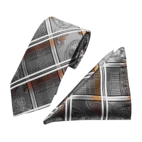 2-Piece Print Neckties and Pocket Square set