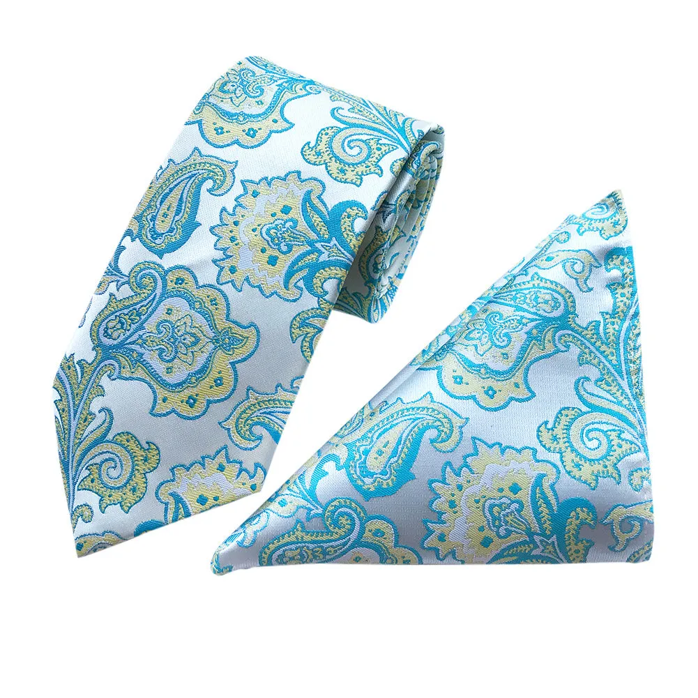 2-Piece Print Neckties and Pocket Square set