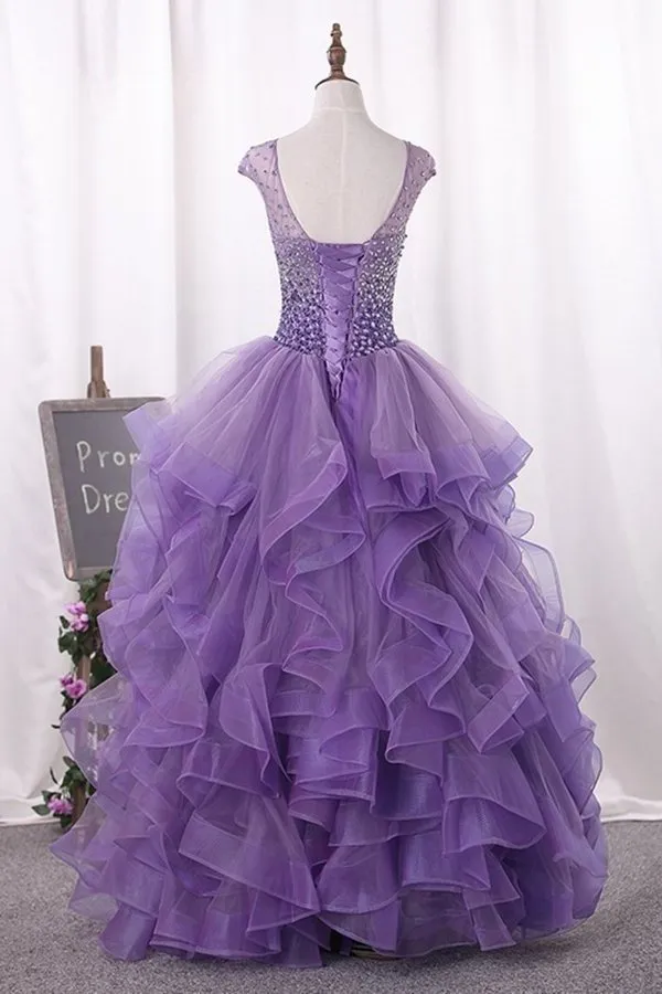 2024 Tulle Quinceanera Dresses Ball Gown Scoop PYA2FXC4