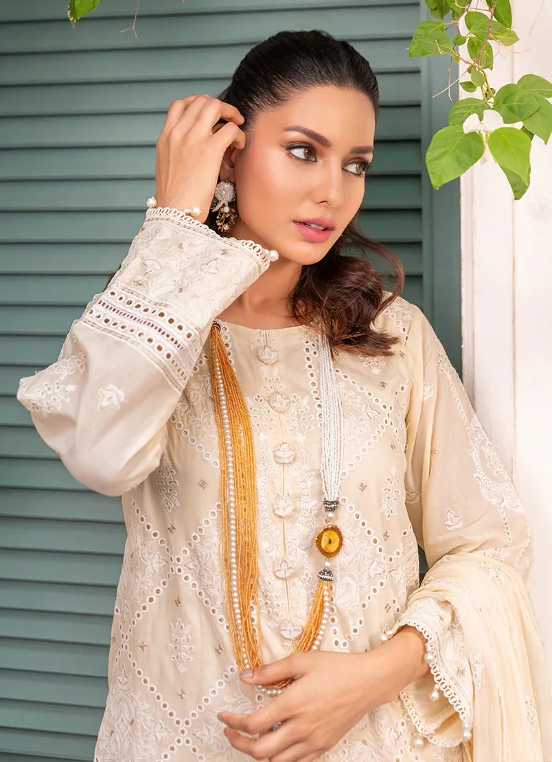 3 Pc Chikankari Lawn Unstitched