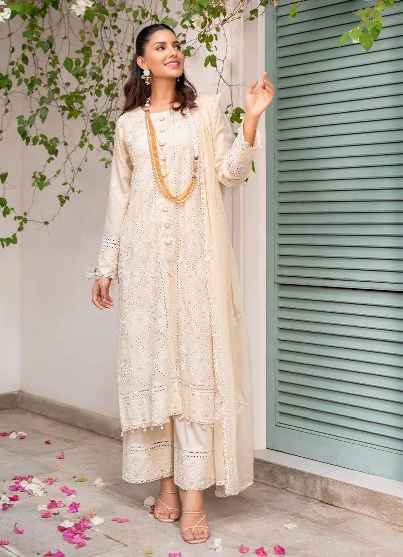 3 Pc Chikankari Lawn Unstitched