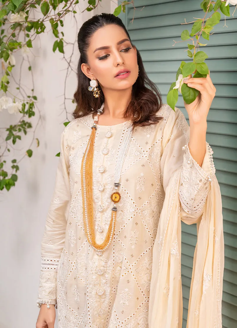 3 Pc Chikankari Lawn Unstitched