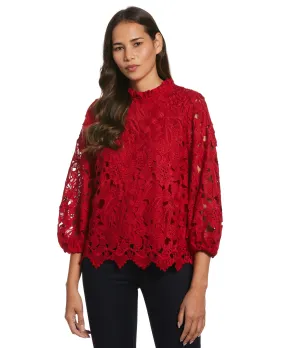 3/4 Sleeve Lace Top