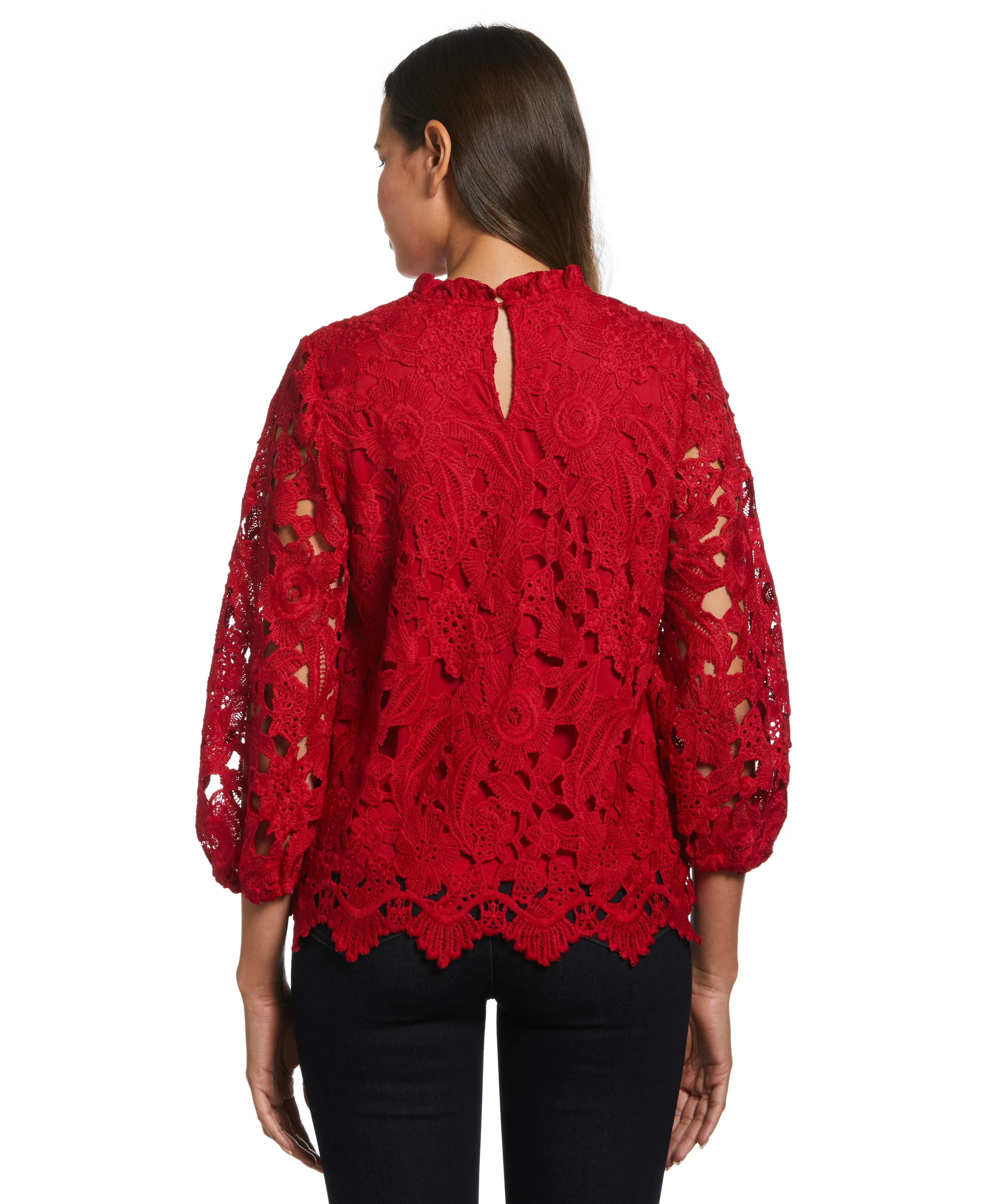 3/4 Sleeve Lace Top