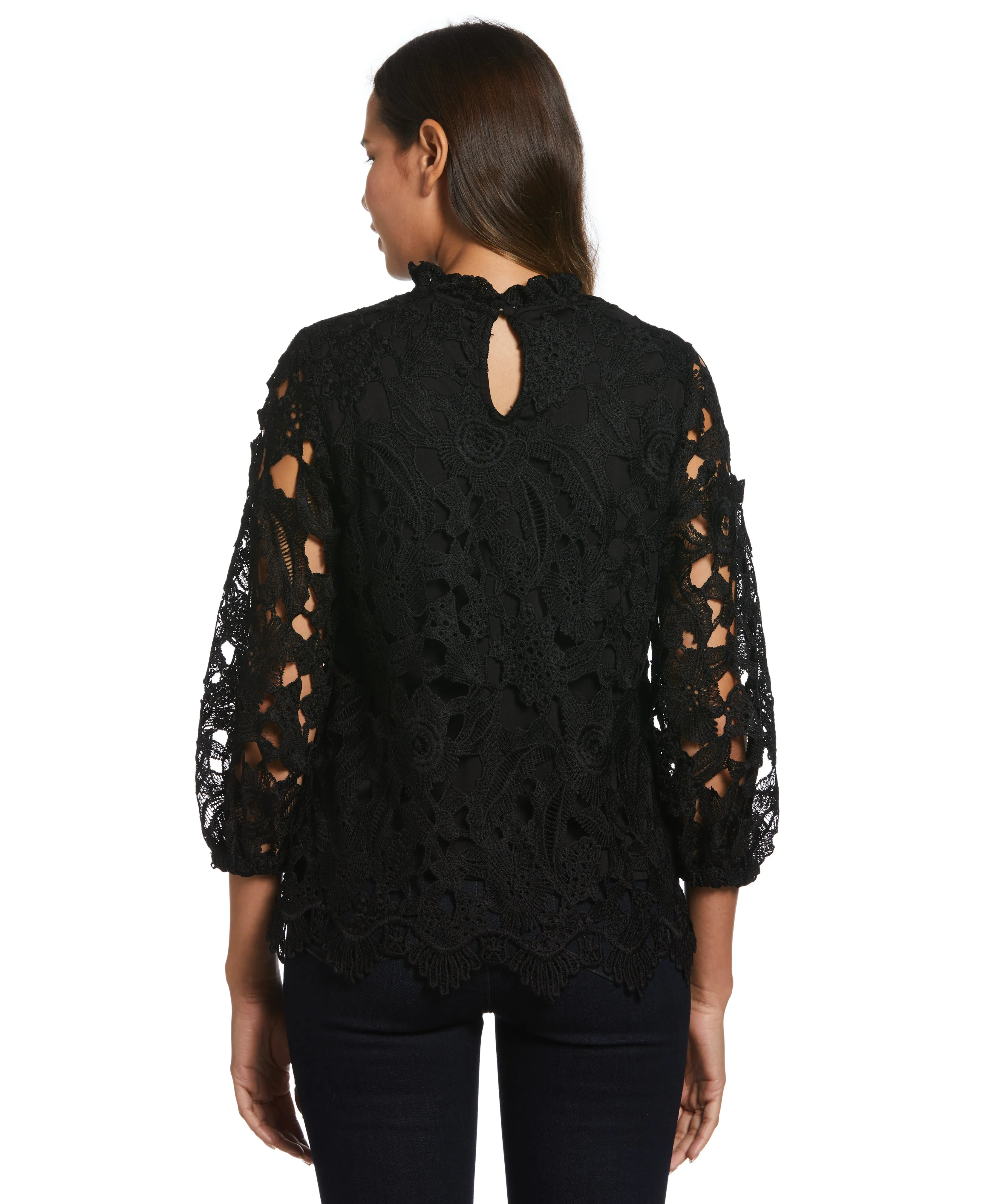 3/4 Sleeve Lace Top