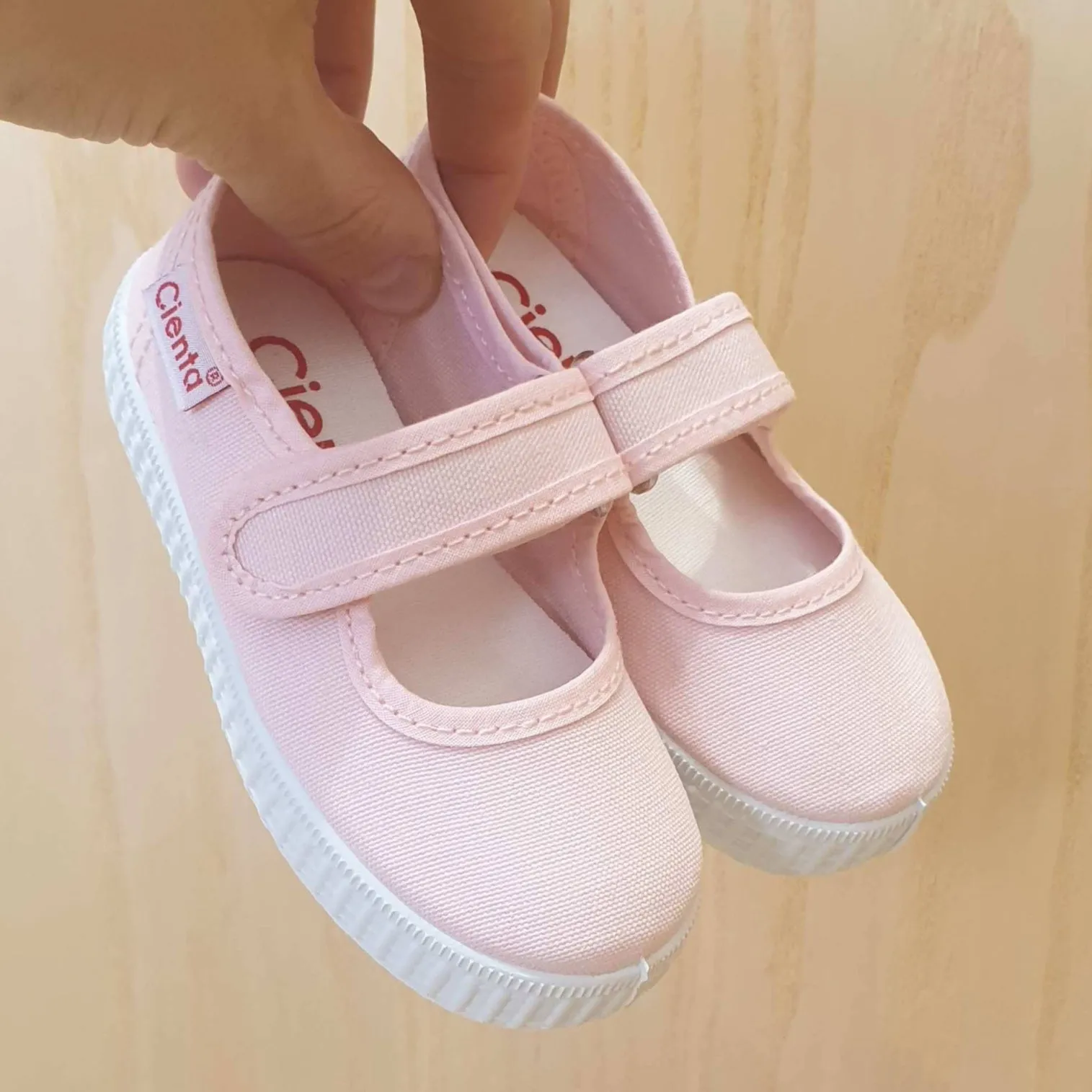 56000 Cienta fabric ballerina - baby pink