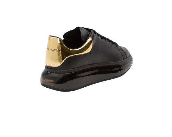 A. McQueen Black/Gold Heel