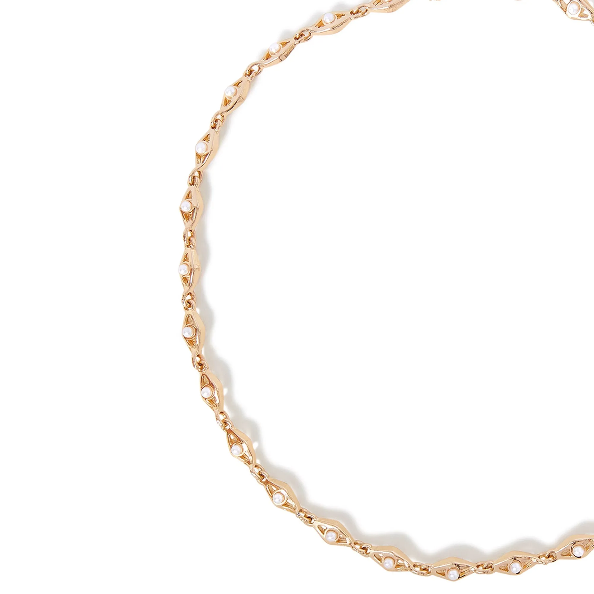 Accessorize London Women's Pearl Detail Chain Necklace