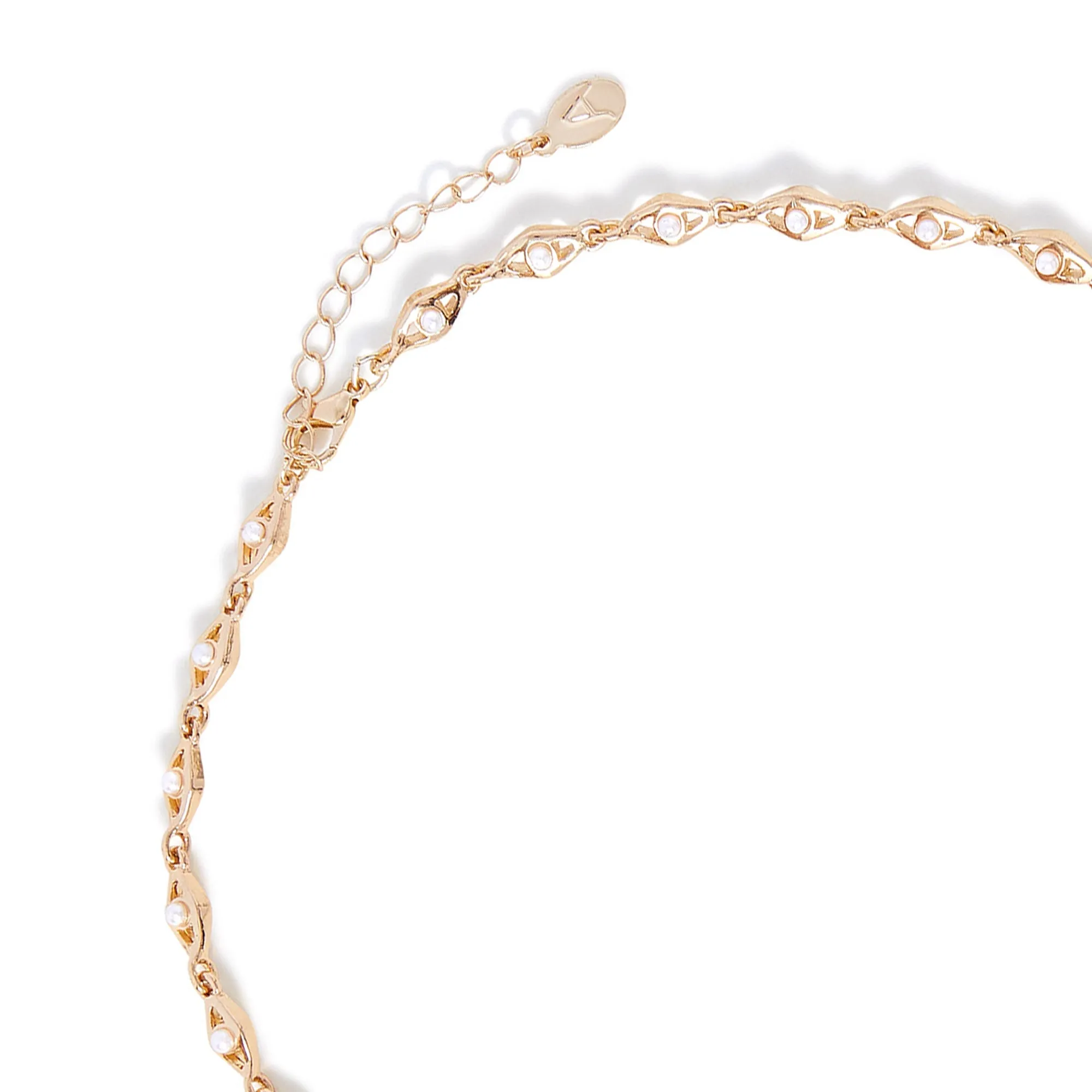 Accessorize London Women's Pearl Detail Chain Necklace