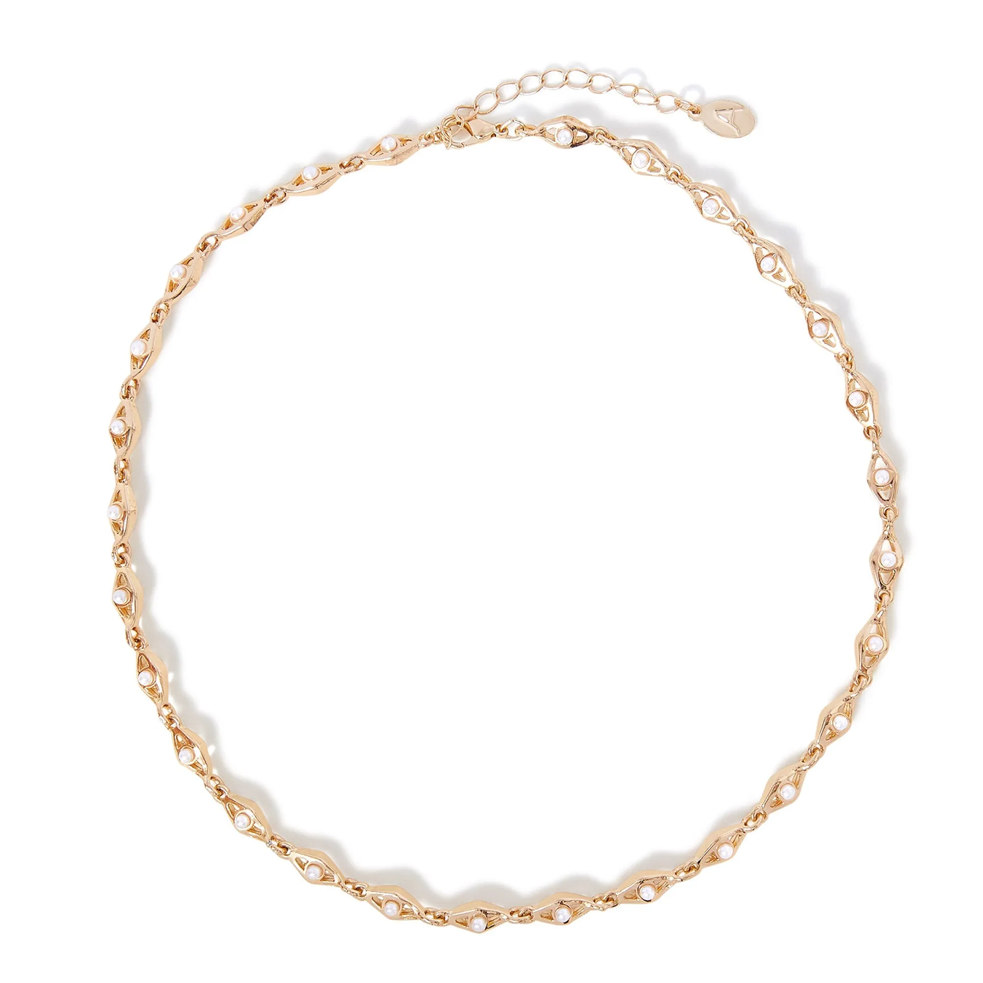 Accessorize London Women's Pearl Detail Chain Necklace