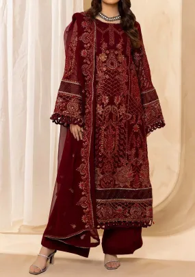 Adan's Libas Pakistani Embroidered Chiffon Dress