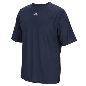 adidas Men's Collegiate Navy Heathered Performance Short-Sleeve Climalite Tee