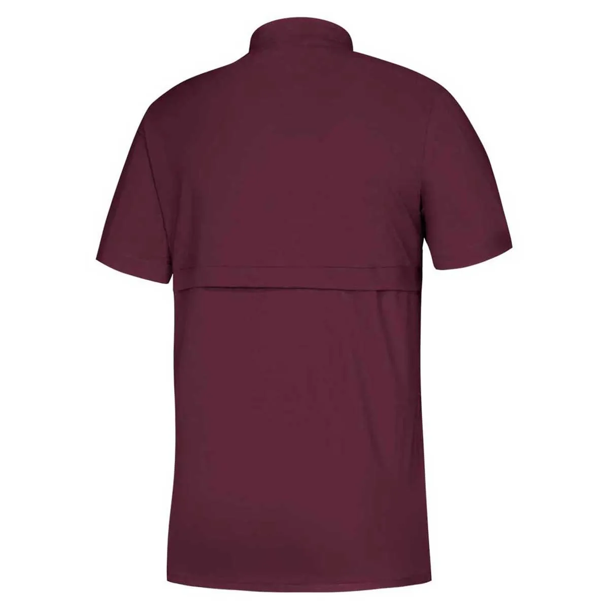 adidas Men's Maroon/White Game Mode Short Sleeve Quarter Zip