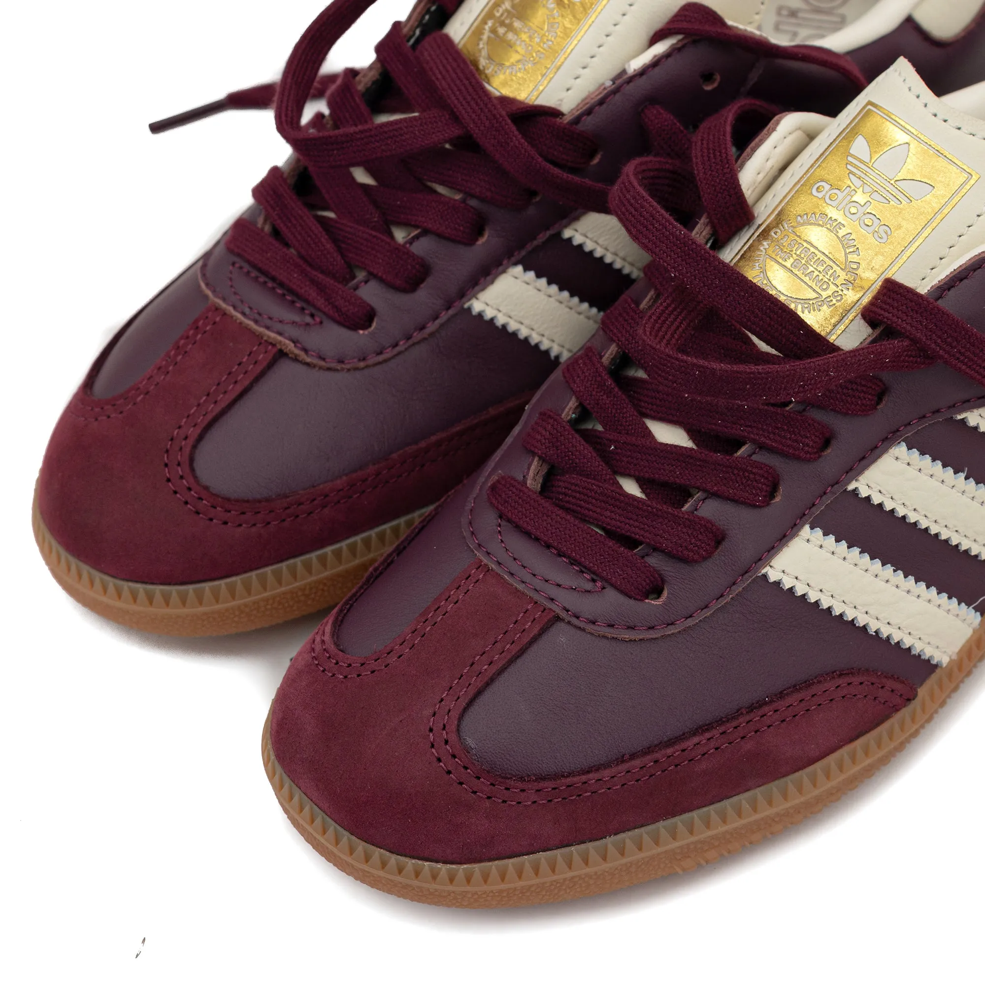 adidas Women's Samba OG Maroon/Cream White/Gold Metallic ID0477