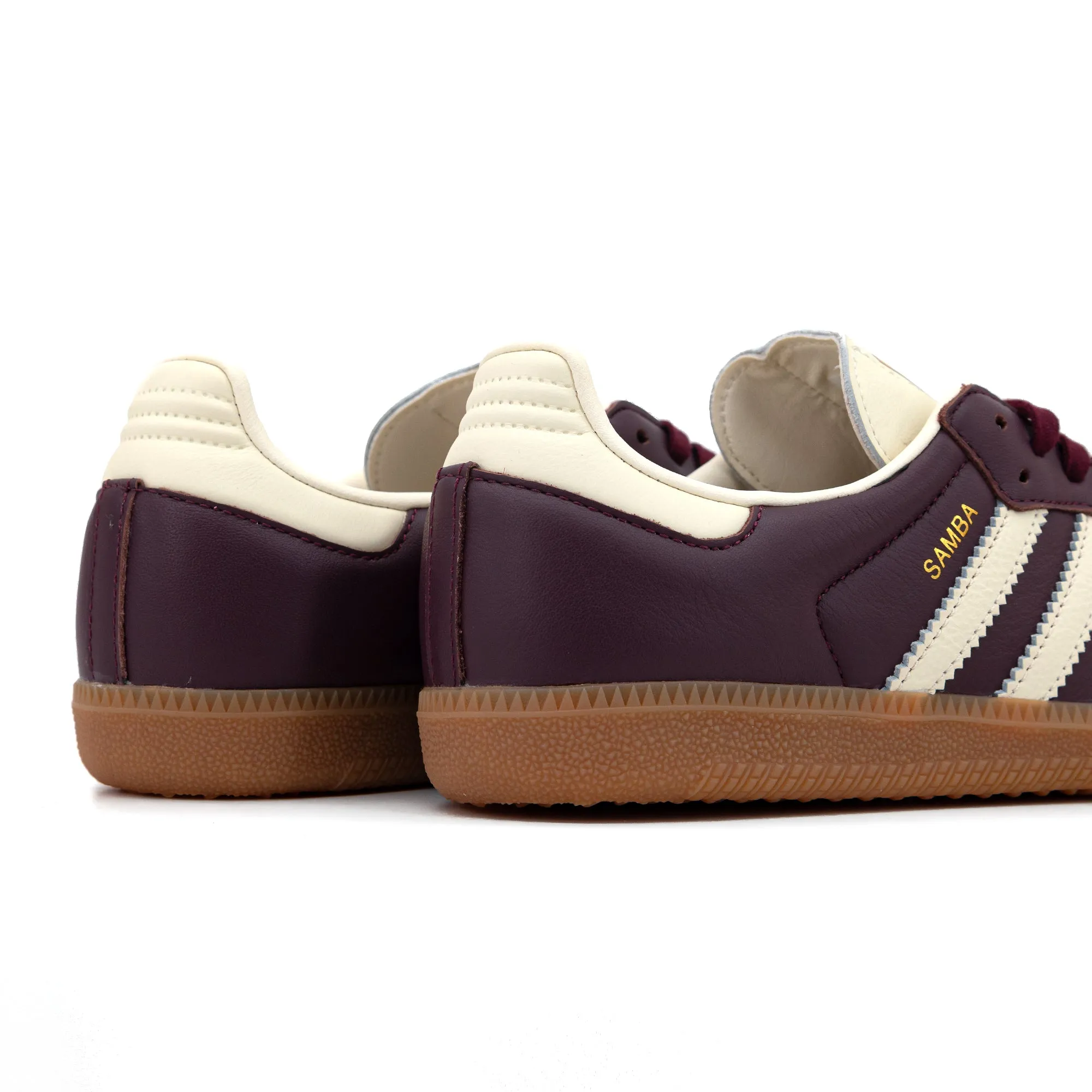 adidas Women's Samba OG Maroon/Cream White/Gold Metallic ID0477