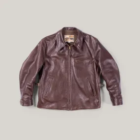 AERO LEATHER CUSTOM PLAINSMAN JACKET - SEAL VICENZA