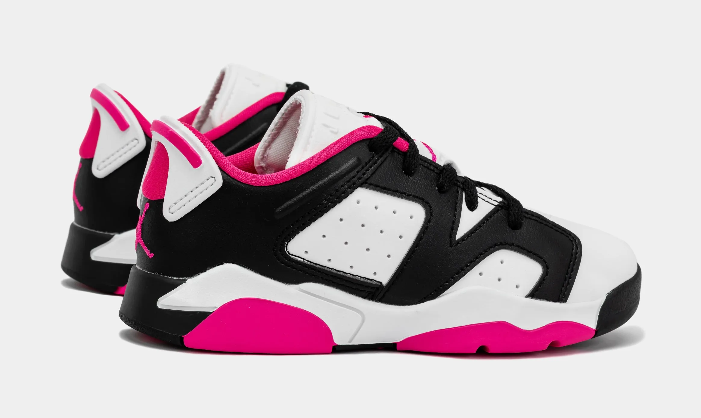 Air Jordan 6 Retro Low Fierce Pink Preschool Lifestyle Shoes (Black/Fierce Pink)