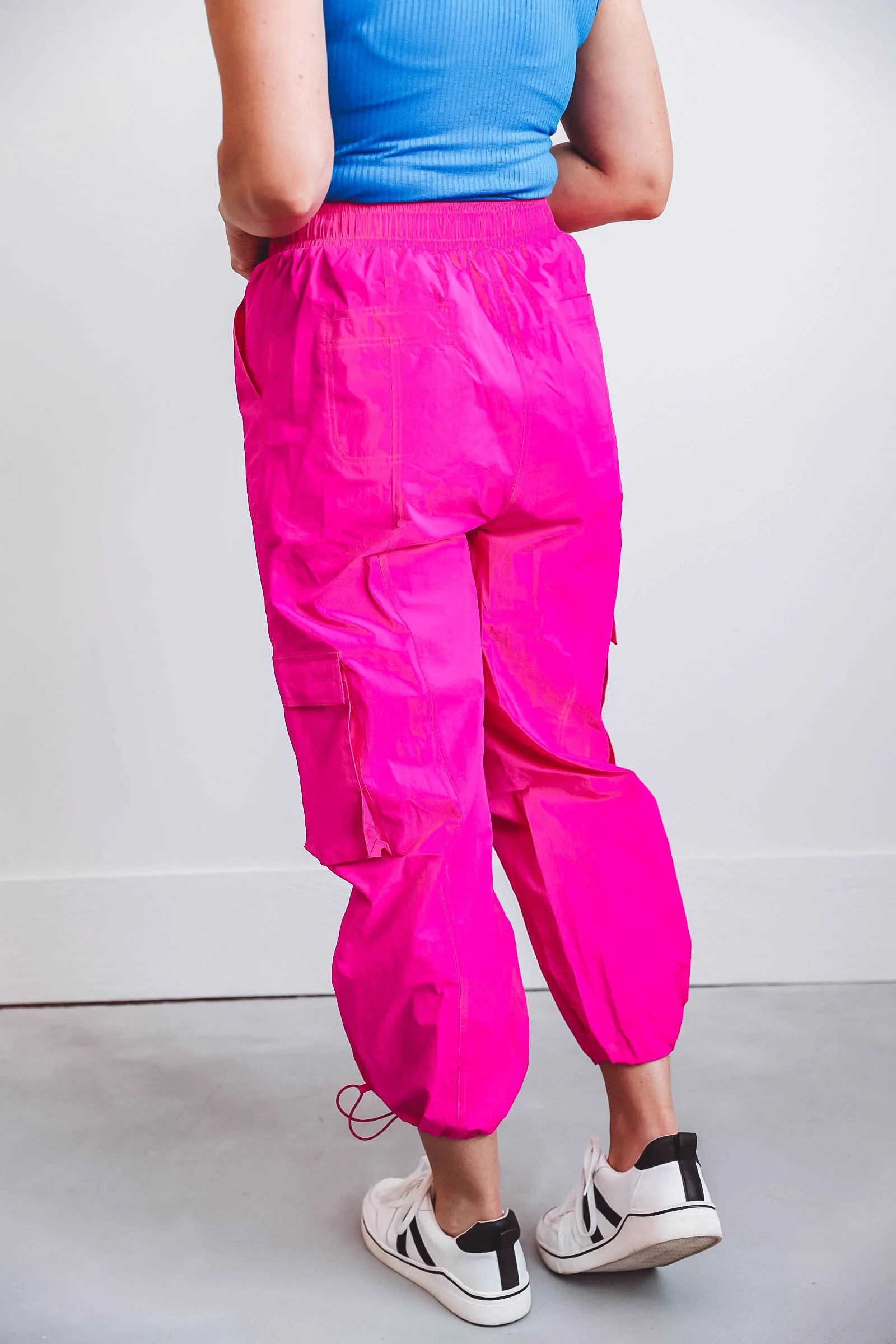 Alana Cargo Pants-Hot Pink