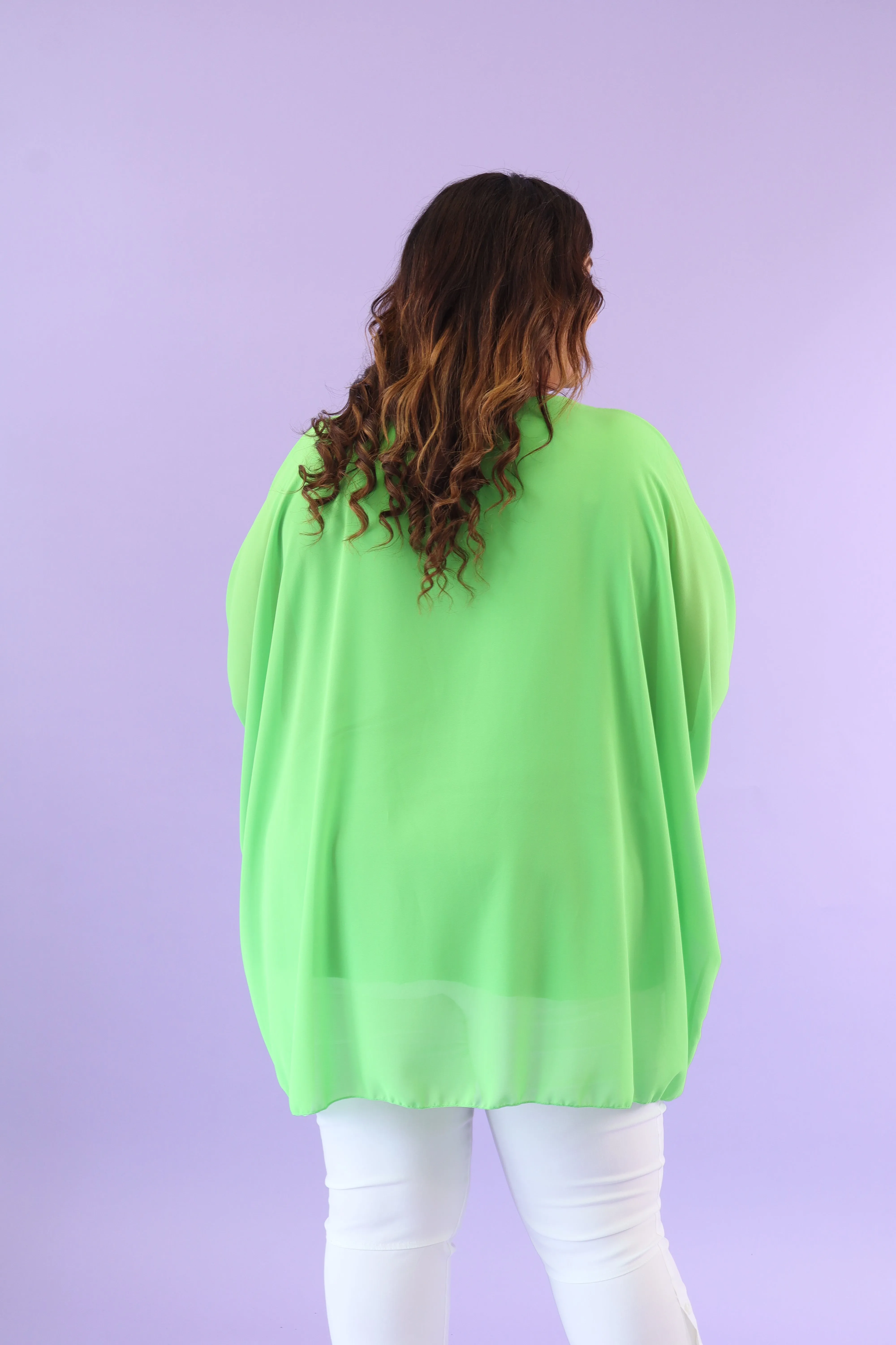 Alice Blouse in Lime Green