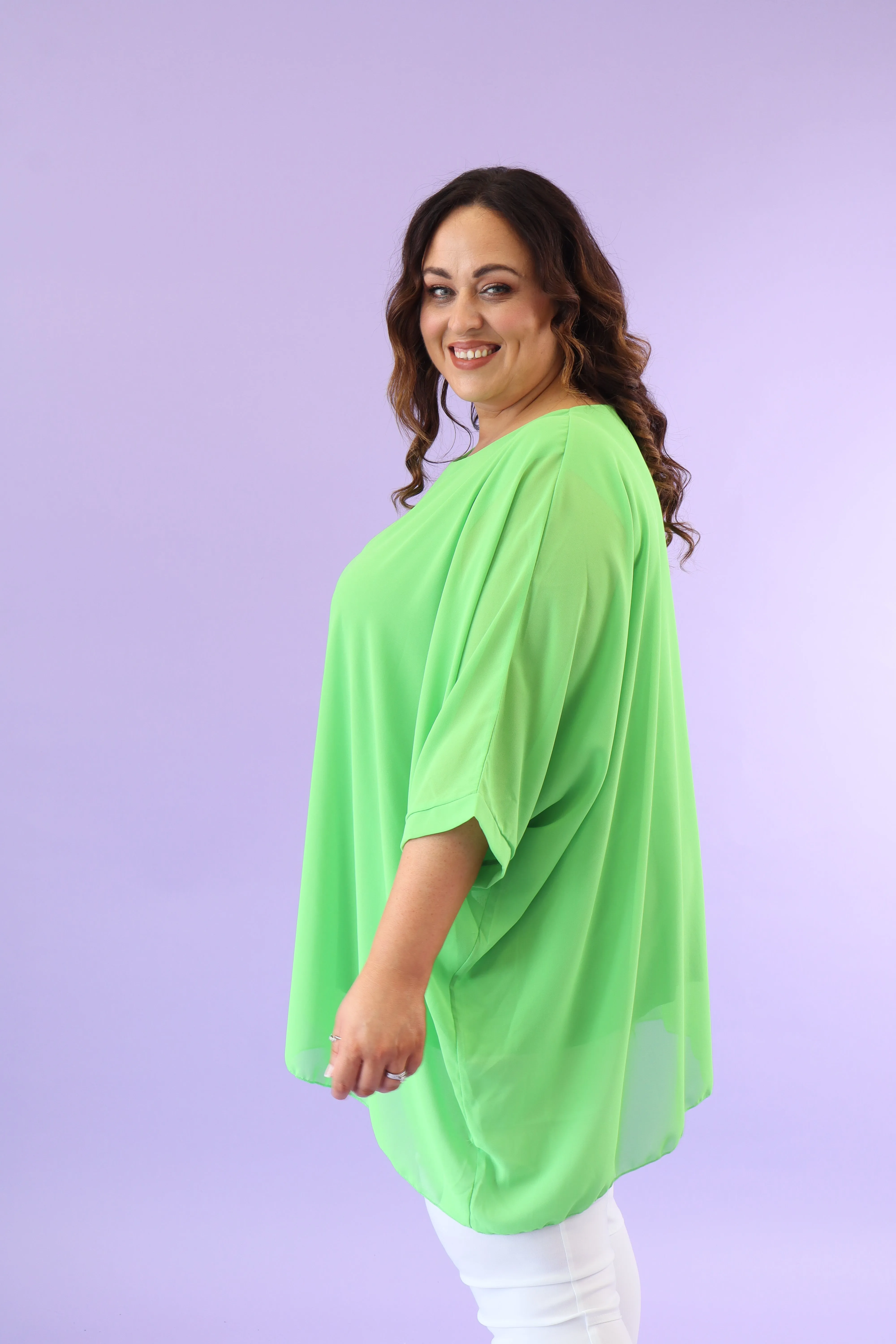 Alice Blouse in Lime Green