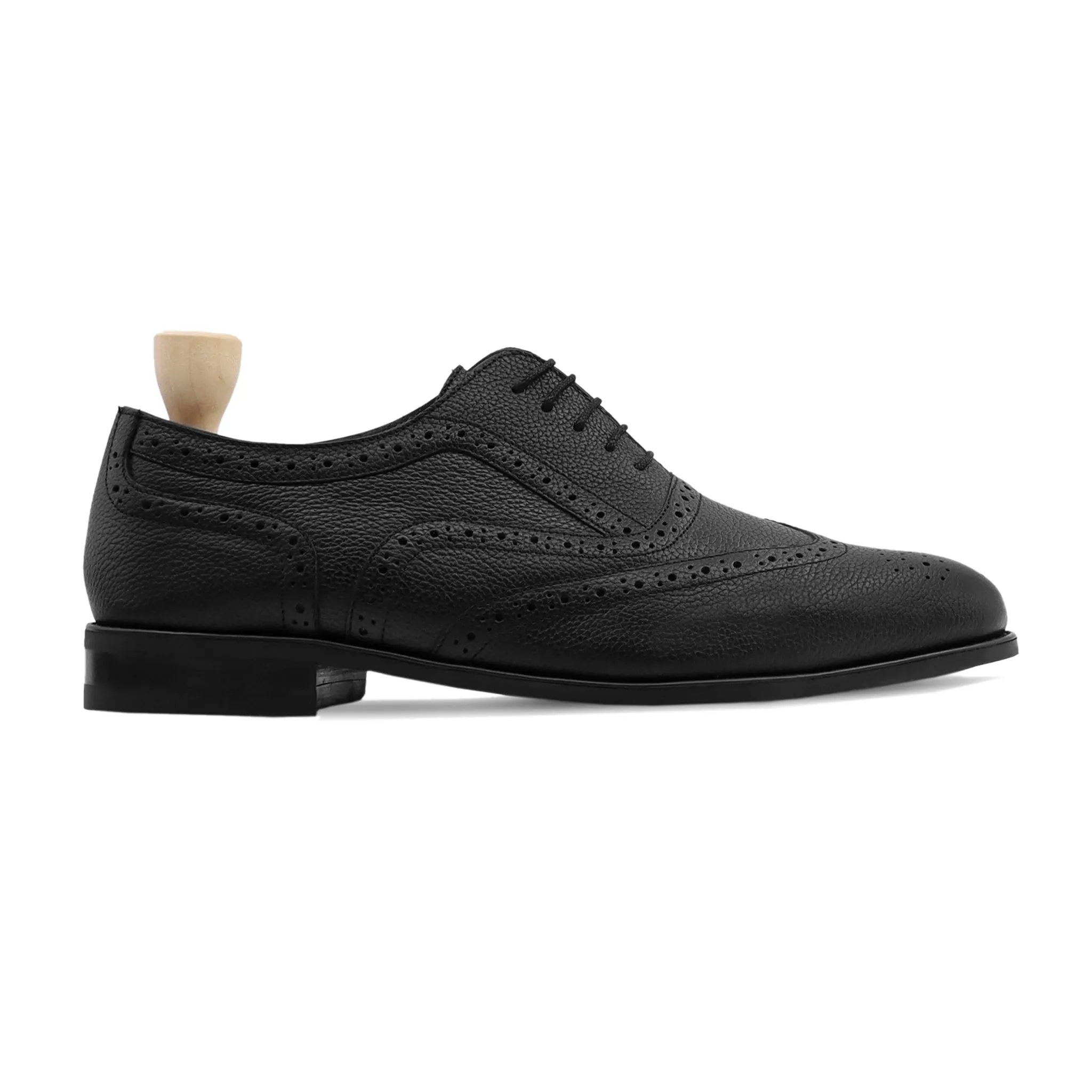 ALVADOR - BLACK PEBBLE GRAIN OXFORD