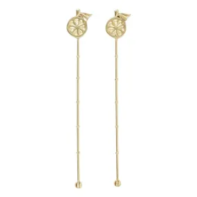 Arancio Set Of 2 Cocktail Stirrers  - Gold