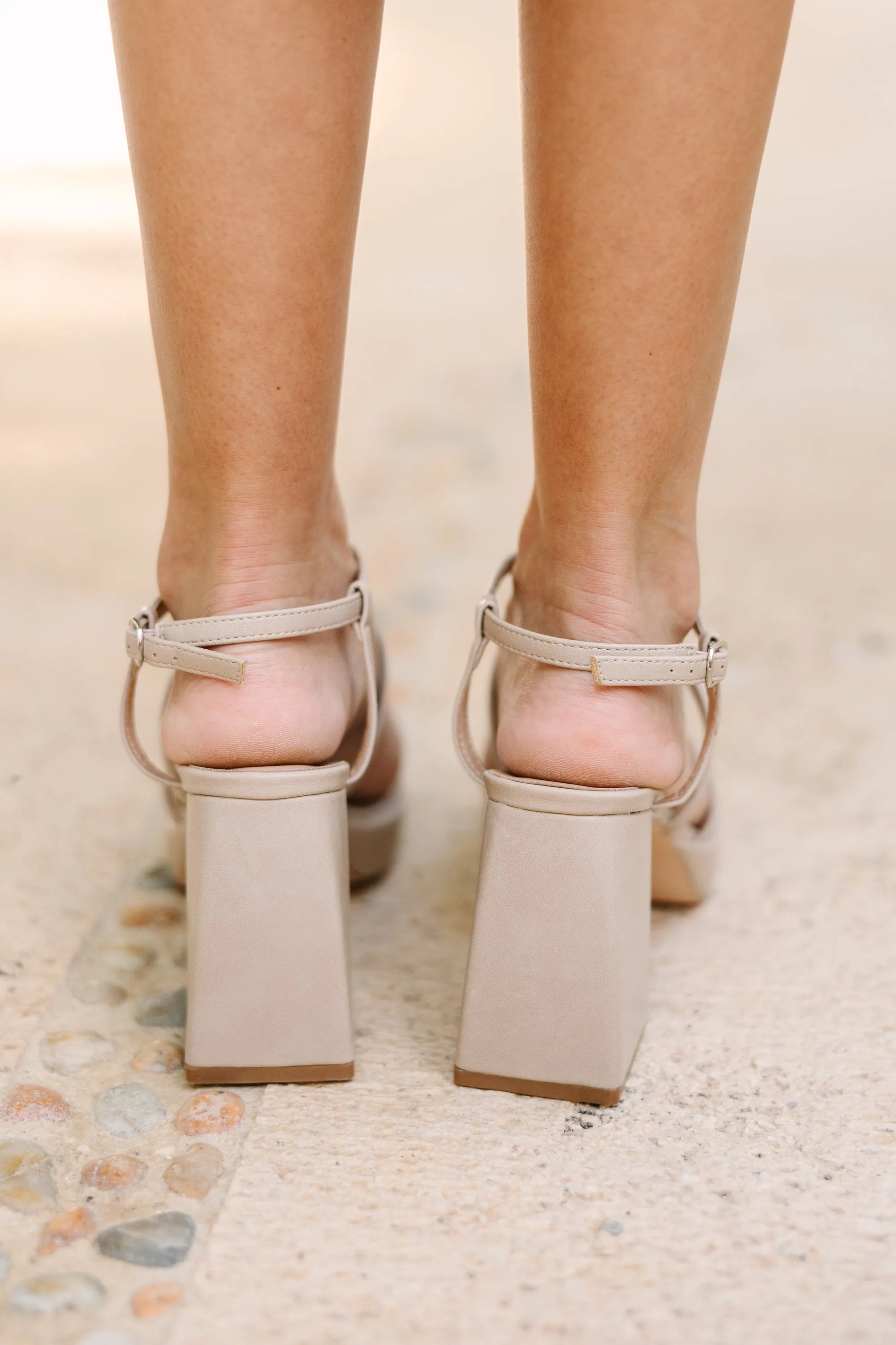 As If Natural Platform Heels