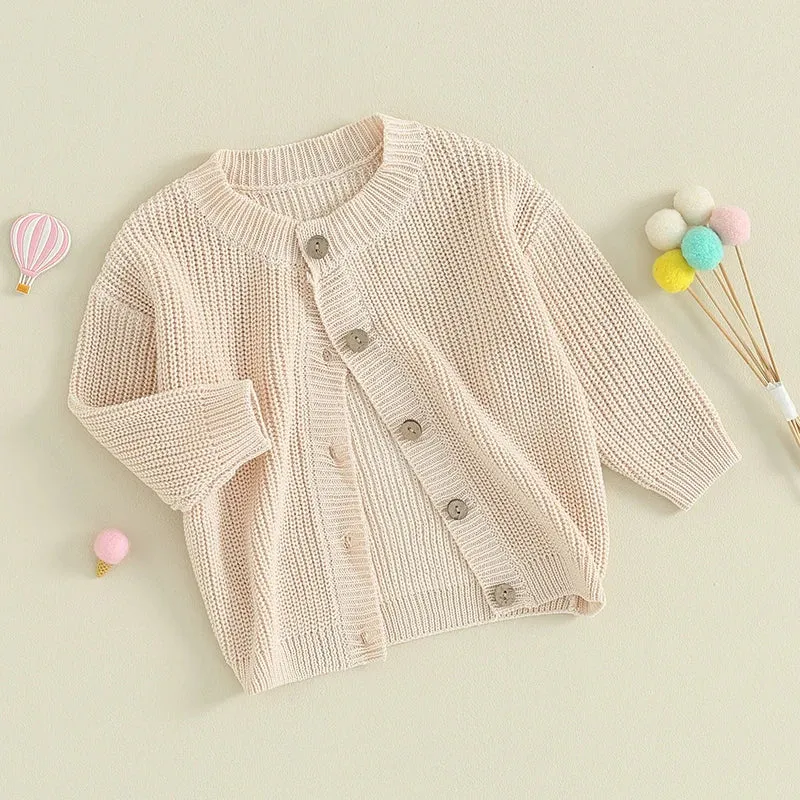 Baby Girls Deluxe Sweater Cardigan Pastel (4 Colors)