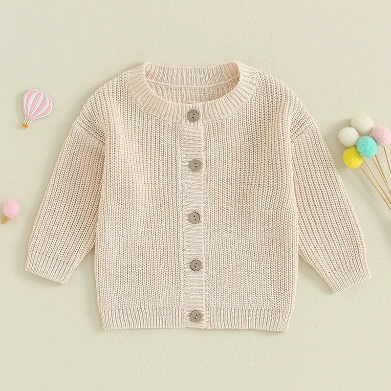 Baby Girls Deluxe Sweater Cardigan Pastel (4 Colors)