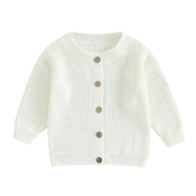 Baby Girls Deluxe Sweater Cardigan Pastel (4 Colors)