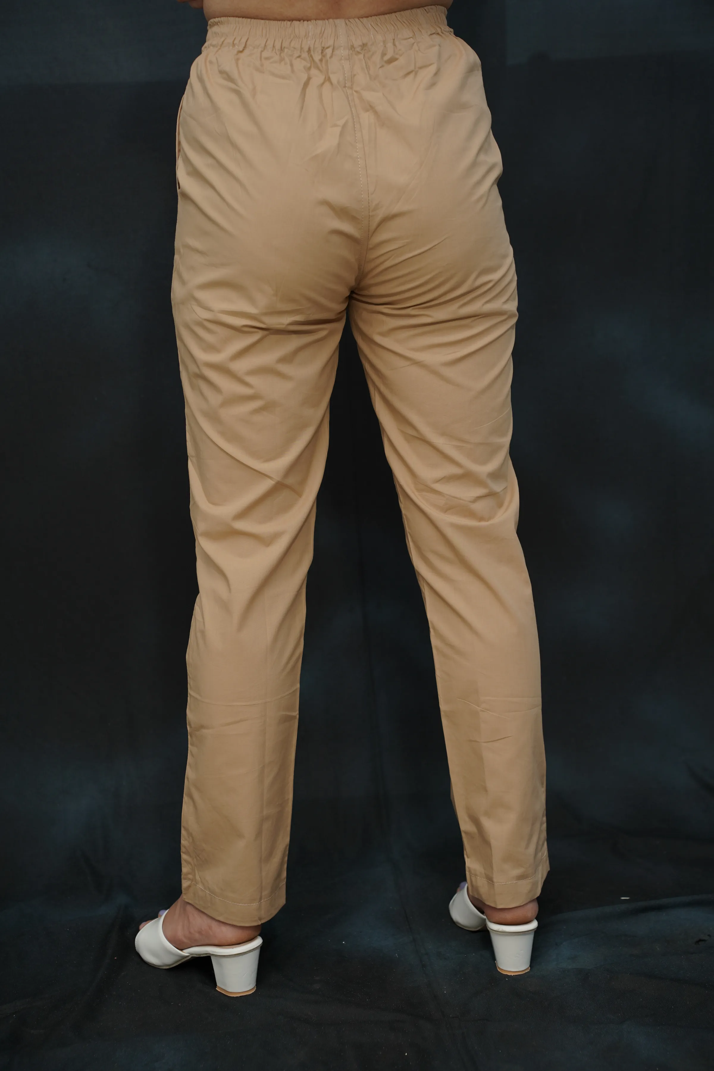 Beige Cotton Kurti Pant