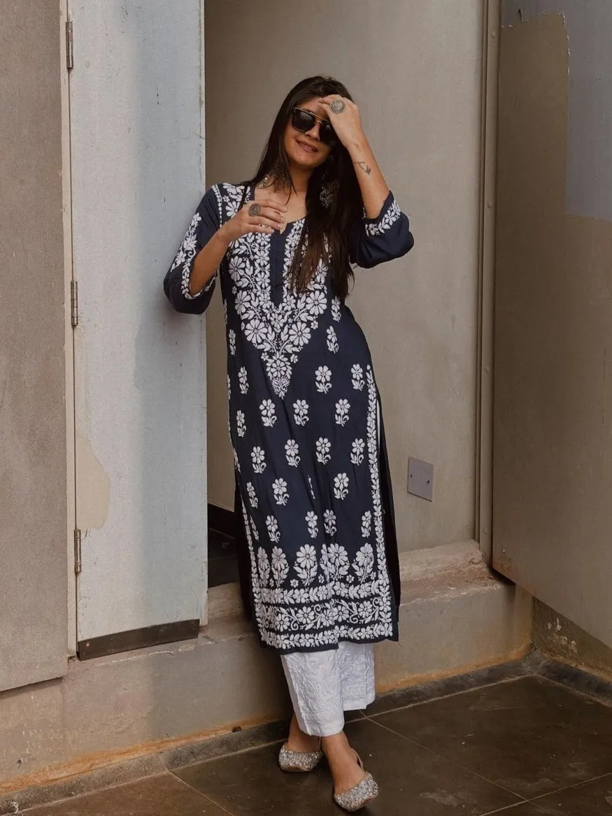 Bela Premium Chikankari Modal Kurti