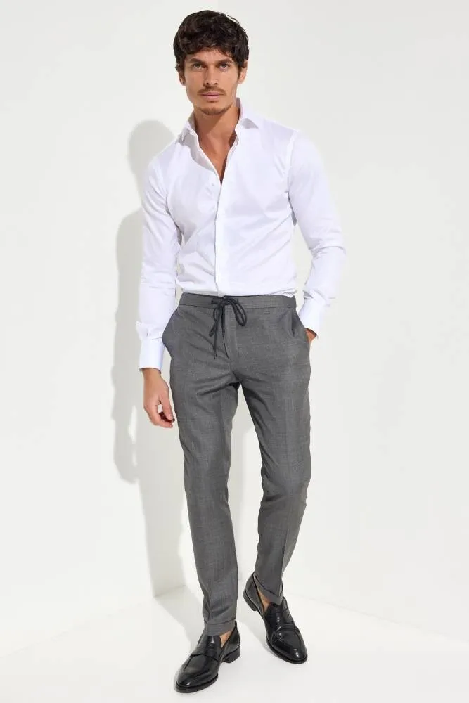 Blair Trouser - Grey Wool