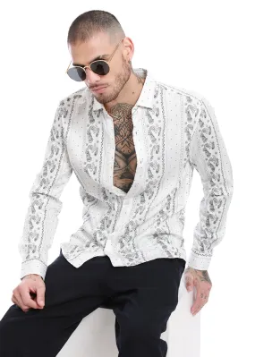 Bohemian Bliss White Paisley Shirt