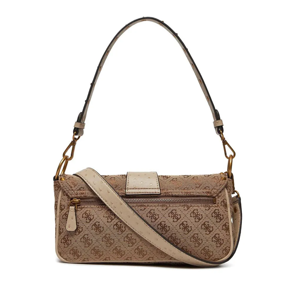 Borsa Donna a Spalla con Tracolla GUESS Linea Sardinia Colore Latte Logo