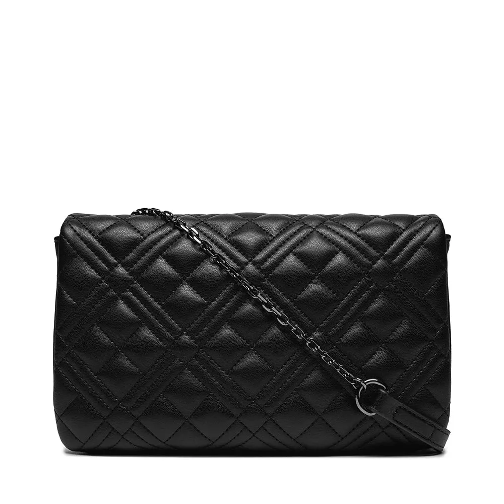 Borsa Donna a Tracolla LOVE MOSCHINO linea Quilted colore Nero con Logo Canna di Fucile