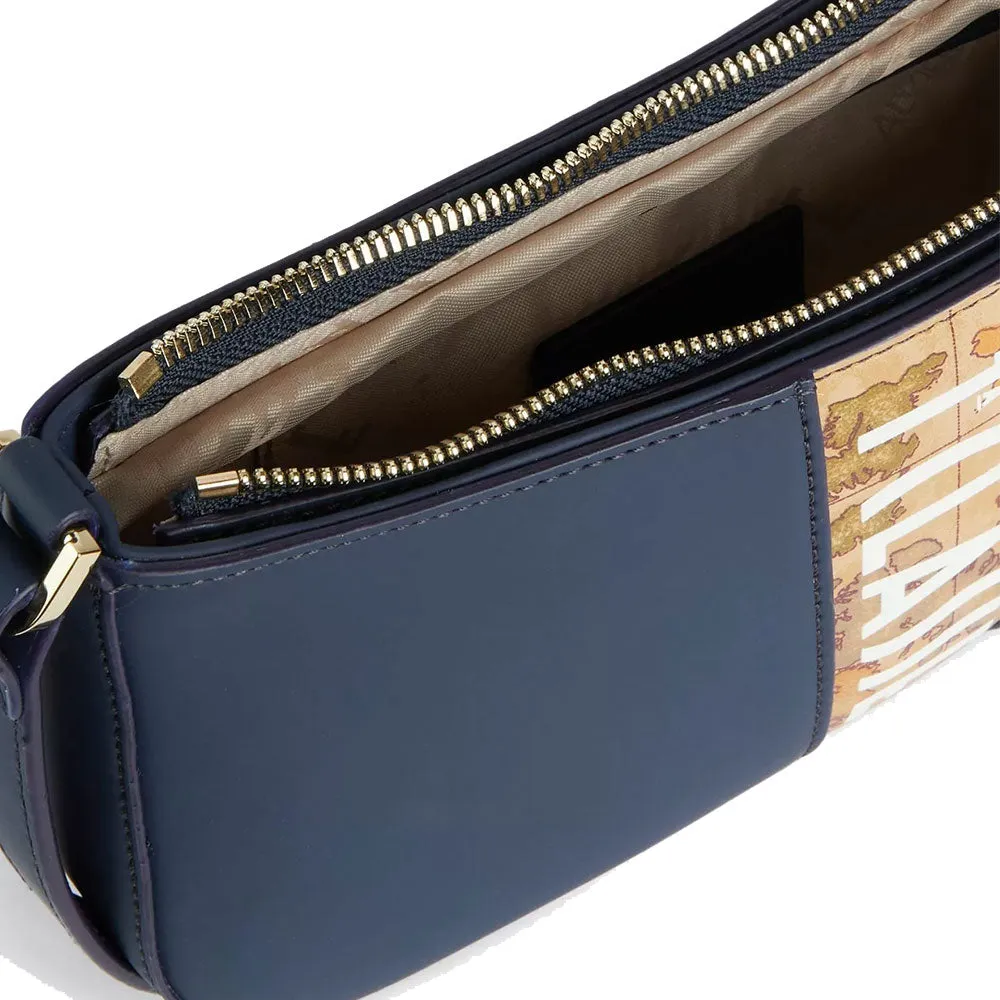 Borsa Donna a Tracolla Piccola 1A Classe Alviero Martini linea Geo Atlantis Blu Navy LA36