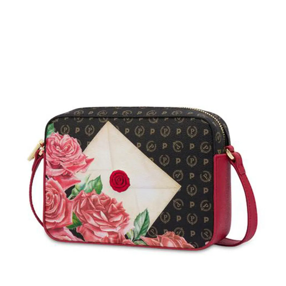 Borsa Donna a Tracolla POLLINI linea Heritage My Amore Nero e Rosso