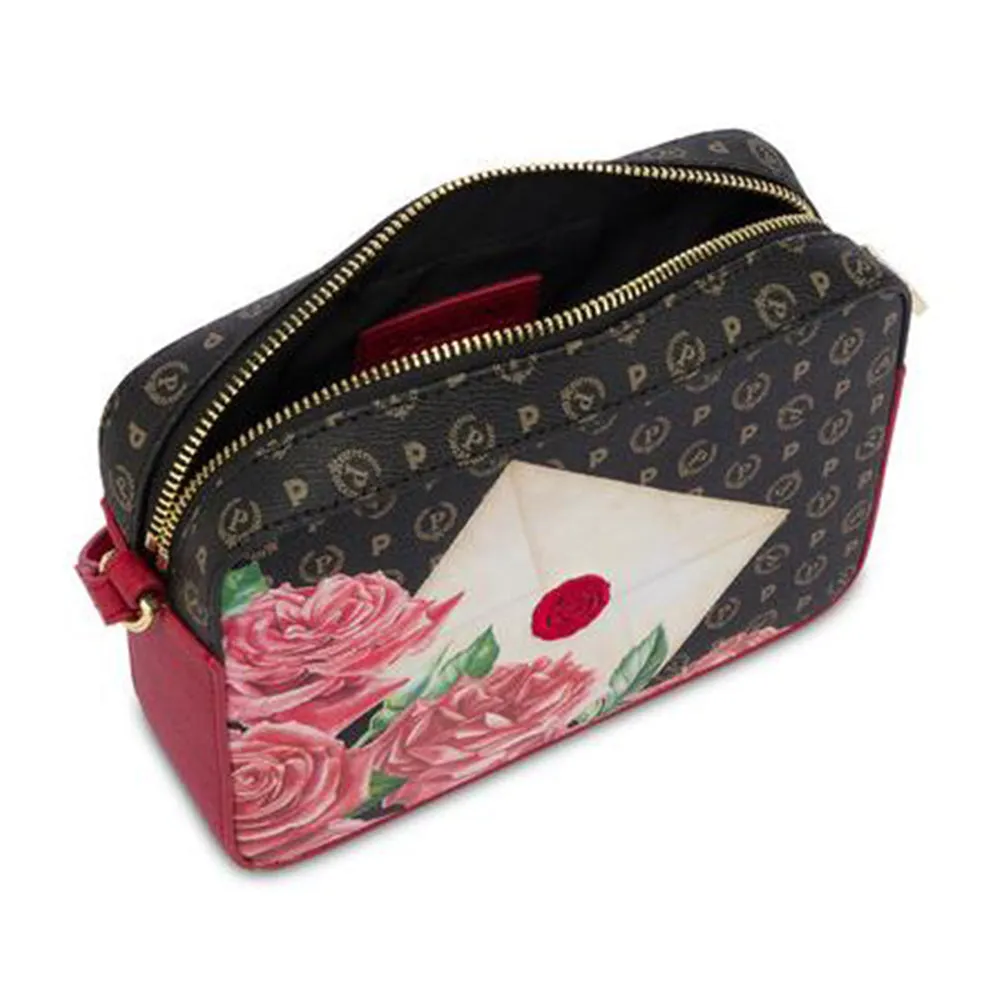 Borsa Donna a Tracolla POLLINI linea Heritage My Amore Nero e Rosso