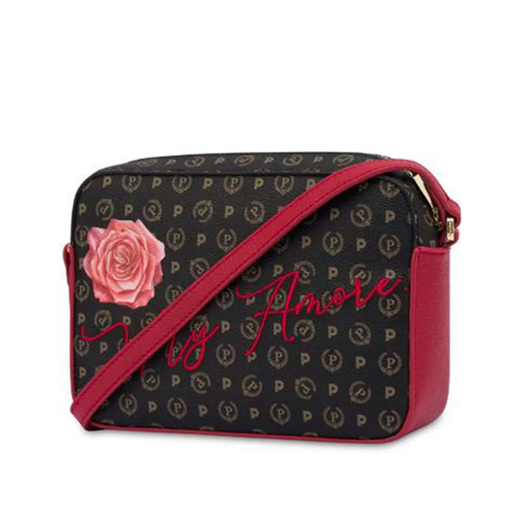 Borsa Donna a Tracolla POLLINI linea Heritage My Amore Nero e Rosso