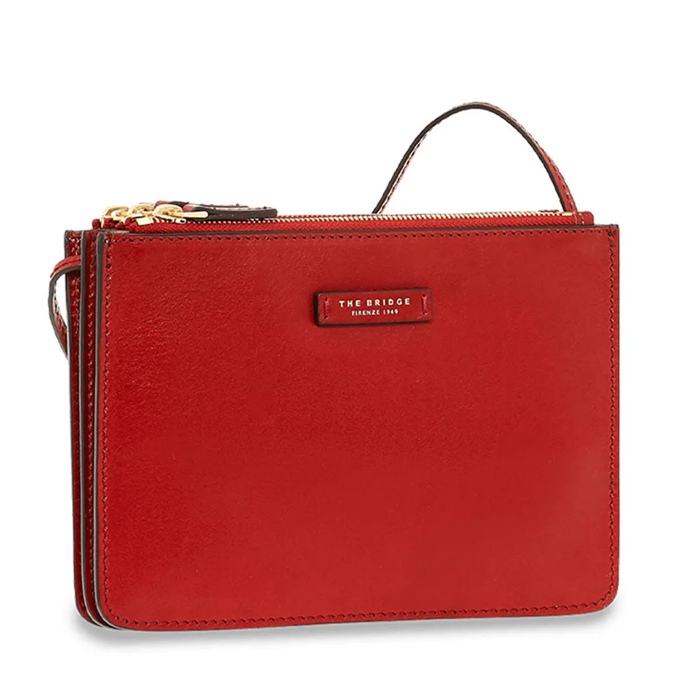 Borsa Donna a Tracolla THE BRIDGE in Pelle Rossa linea Rustici