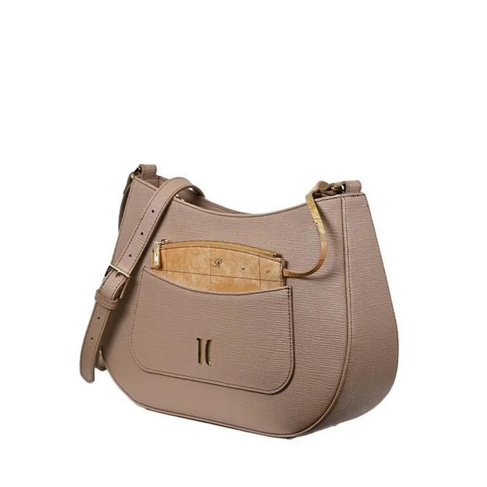 Borsa Donna Mezzaluna a Tracolla 1A Classe Alviero Martini linea Geo Marea Beige LA40