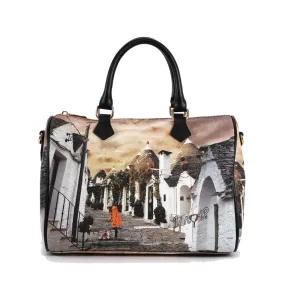 Borsa Donna Y NOT Bauletto Medio con Tracolla YES-318 Life in Trulli