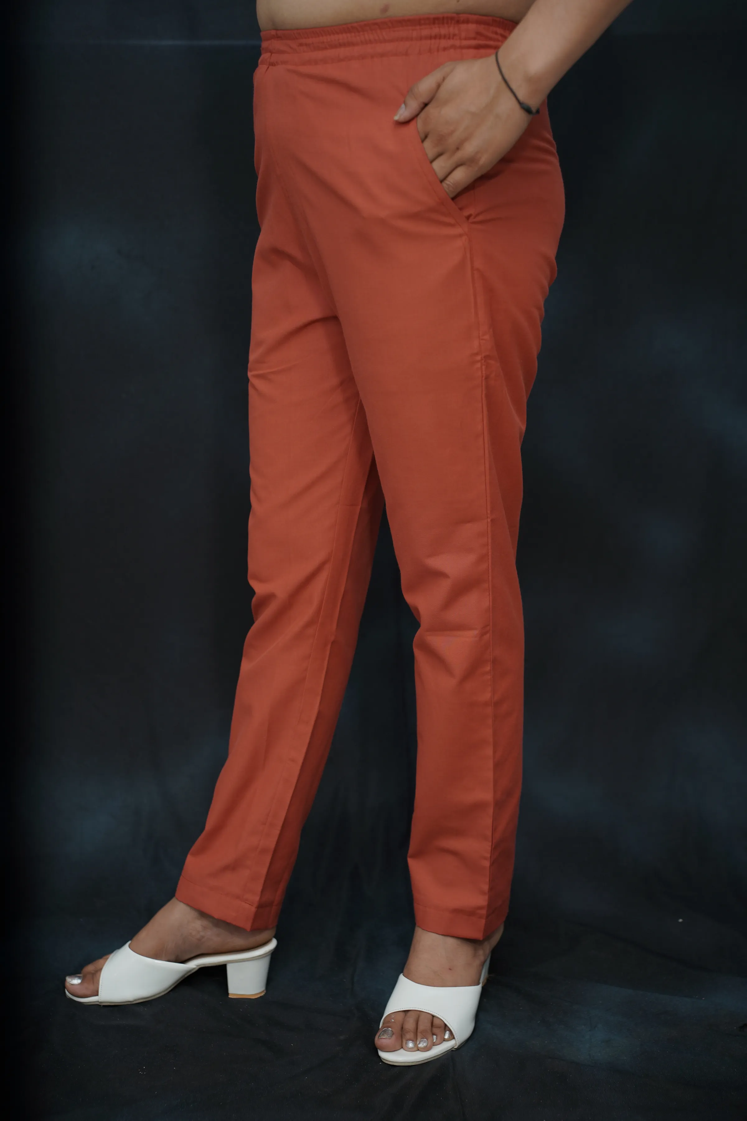 Brick Cotton Kurti Pant