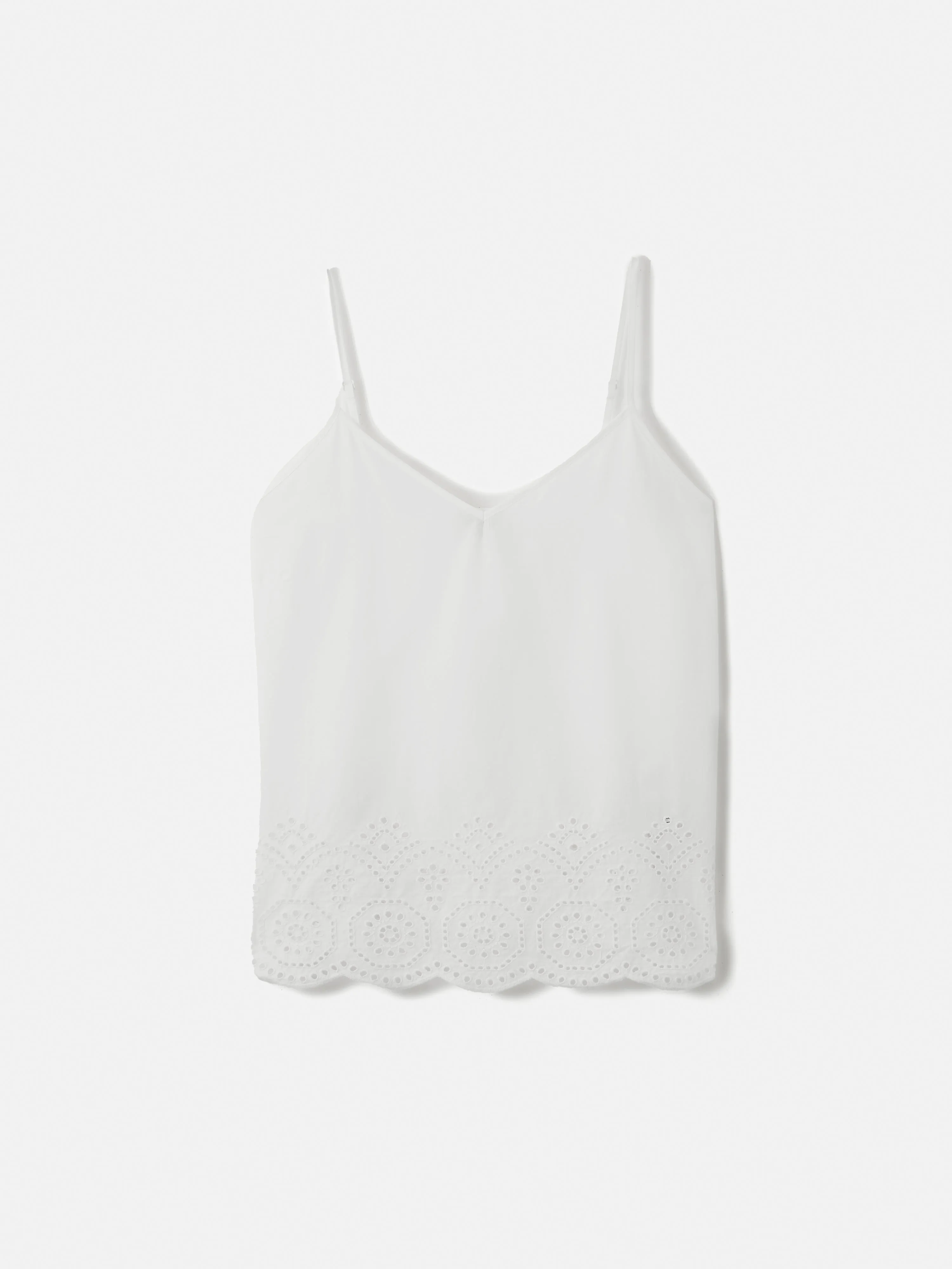 Broderie Anglaise Pyjama Cami | White