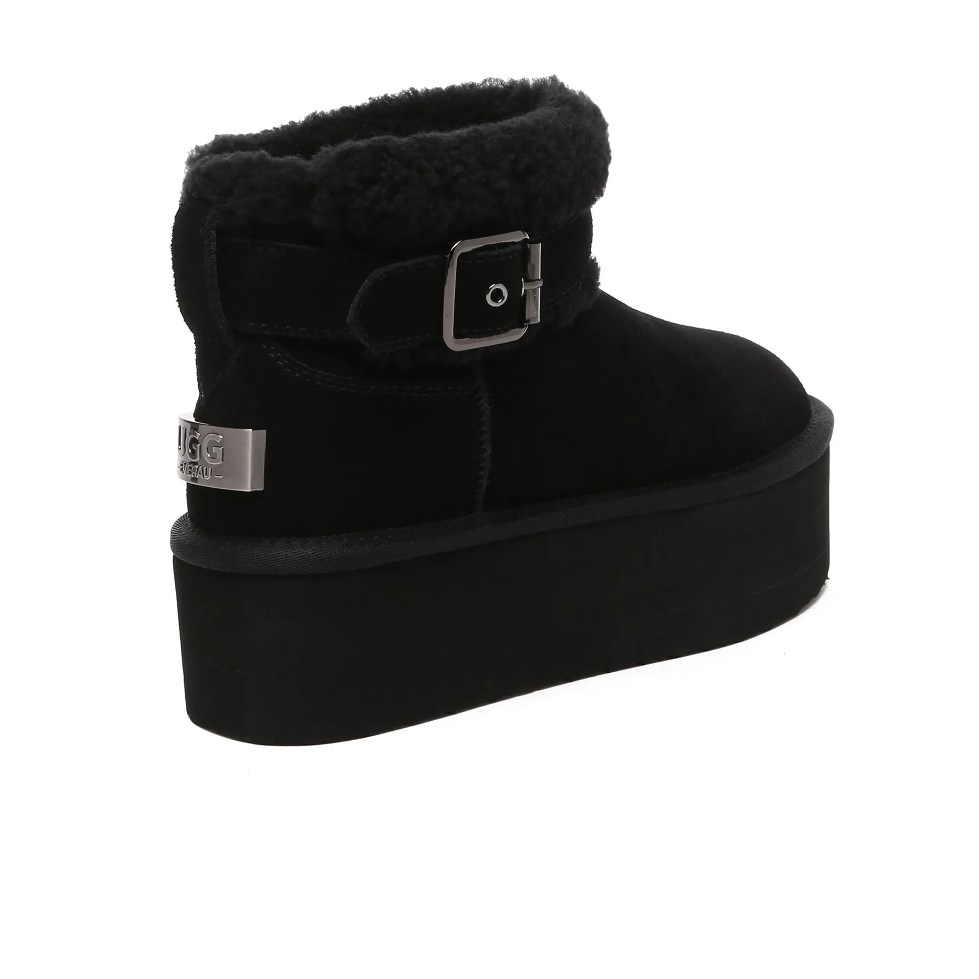 Buckle Strap Platform UGG Boots